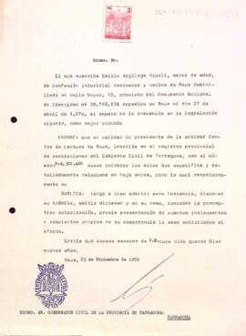 Petició per la celebració d'actes culturals