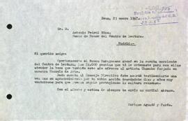 Agraïment del president a Antonio Pedrol Rius