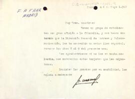 Carta de F. A. Farr