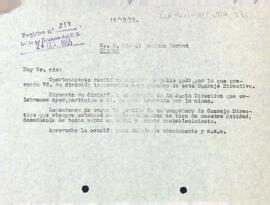 Acceptació de la dimissió de Miquel Veciana