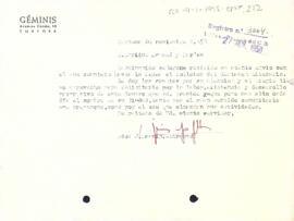 J. Massip agraeix l'enviament del número de la revista