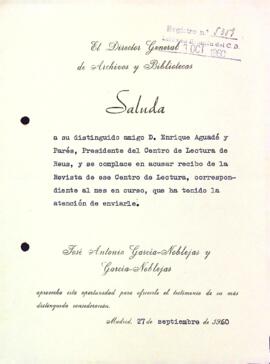 Carta de José Antonio García-Noblejas