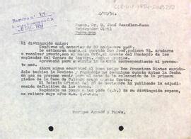 Carta del president al governador civil de la província de Tarragona