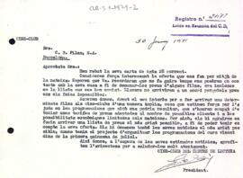 Carta a C. B. Films