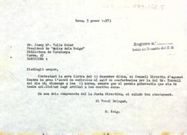 Carta d'Ernest Roig al president dels Amigs dels Goigs
