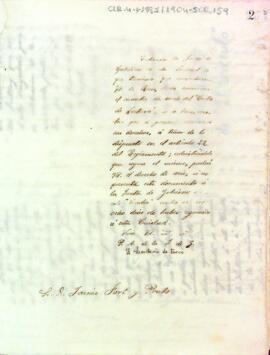 Carta de la junta de govern a Jaime Fort i Prats informant-li que per no perdre la condició de soci haurà d'entrega aquest, als vuit dies d'haver tornat a residir a Reus