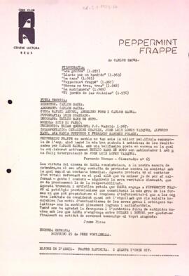Fitxa tècnica del film "Peppermint frappe"