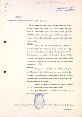 Petició d'autorització