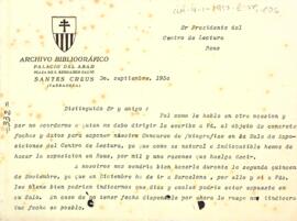 El secretari de l'Arxiu Bibliogràfic de Santes Creus sol·licita fer ús de la sala d'exposicions
