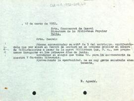 Carta d'Enric Aguadé Parés a Montserrat de Querol