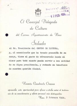 Nou conseller delegat de cultura de l'Ajuntament de Reus