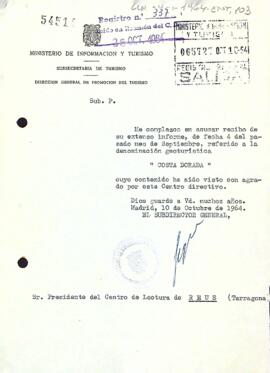 Confirmació rebuda d'un informe
