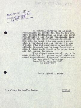 Agraïment a Josep Capdevila