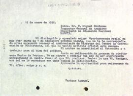 Carta d'Enric Aguadé a Miguel Bordonau
