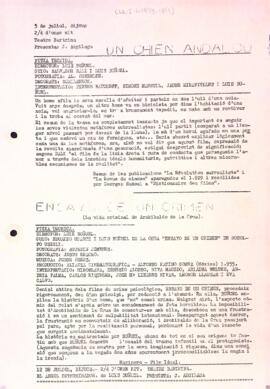 Fitxa tècnica del film "Un chein andalou"