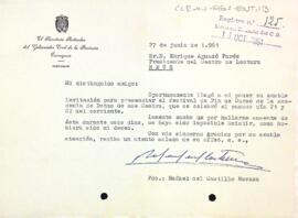 Carta del secretari del governador civil de la província de Tarragona