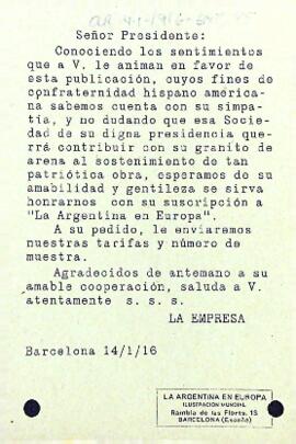 La revista La Argentina en Europa proposa al Centre de Lectura la seva subscripció