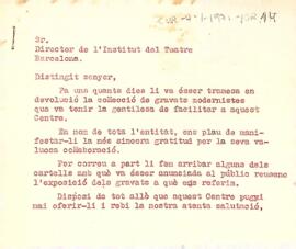 Agraïment a l'Institut del Teatre de Barcelona