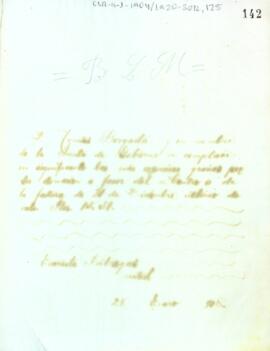 Agraïment de la junta de govern a Tomás Bergadà per haver fet efectiva una factura de treballs de pintura fets a l'entitat