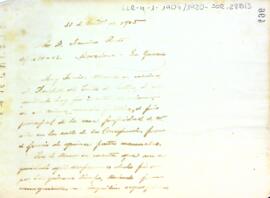 Carta d'Evarist Fàbregas a Francisco Bieto informant del lloguer del pis principal del carrer Concepció i la sol·licitud de l'obertura d'una porta entre les dues cases