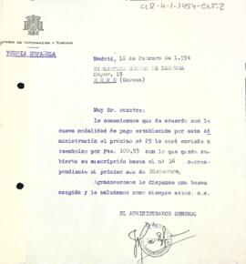 Carta del Ministeri d'Informació i Turisme