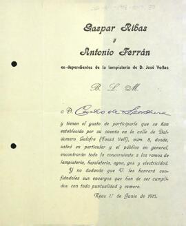 Propaganda d'un nou negoci a la ciutat