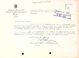 Carta de la Delegación Provincial del Ministerio de Información y Turismo