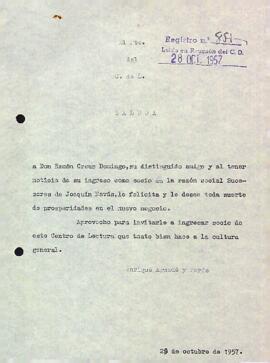 Carta a Ramon Creus Domingo