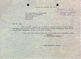 Carta al director de "Zephyrus"