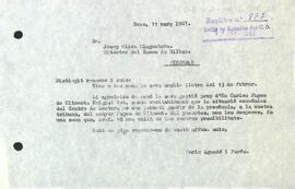 Carta del president al director del Banc de Bilbao