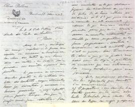 Carta de Ramon Montagut a A. Porta Pallisé
