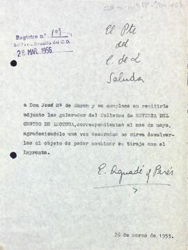 Enviament de les galerades de la revista del Centre de Lectura