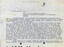 Carta d'Enric Aguadé a Francisco Sintes
