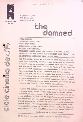 Fitxa tècnica del film "The damned"