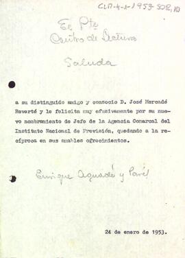 Carta del president a José Mercadé Reverté