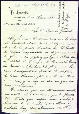 Luís Mestre Hernández reclama el premi de la ploma de plata i or guanyada al I Certament del Centre de Lectura del 1878