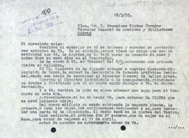 Petició d'un premi a Francisco Sintes