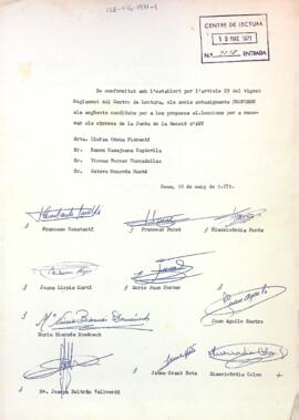 Proposta de candidatura per a la Secció d'Art