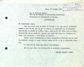 Sobre la petició d'un premi