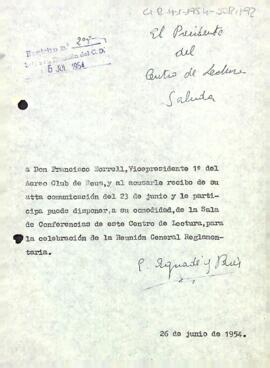 Carta del president a Francesc Borrell