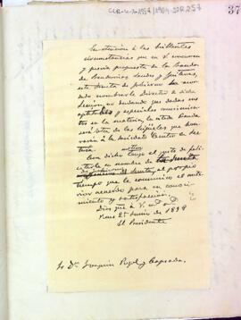 Carta de nomenament de Joaquim Pujol Capsada com a director de la Banda de bandúrries, laudes i guitarres del Centre de Lectura