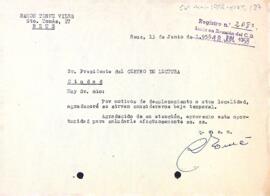 Baixa del soci Ramon Torne