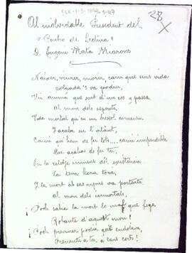 Text d'homenatge a Eugeni Mata de Joseph Ciurana Maijó