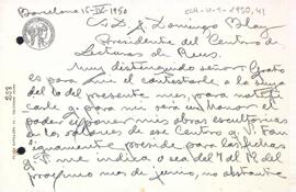 Innocenci Soriano-Montagut agraeix l'oferiment per exposar al Centre de Lectura
