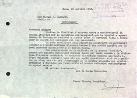 Carta d'agraïment del president a Miquel Estradé