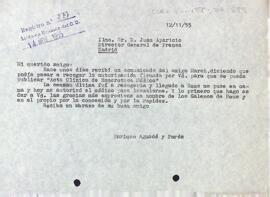 Agraïment a Juan Aparicio