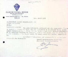 Invitació del Club de Futbol Reddis