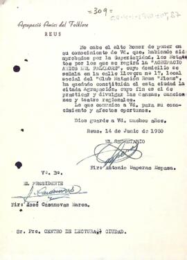 Creació de l'Agrupació Amics del Folklore