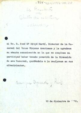 Carta d'Enric Aguadé Parés a Josep M. Mitjà Martí