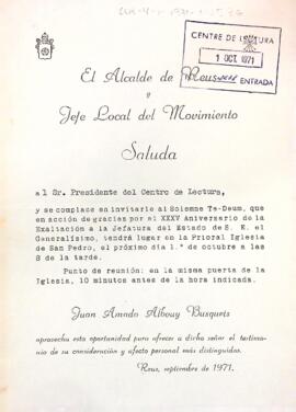 Invitació al Te-Deum